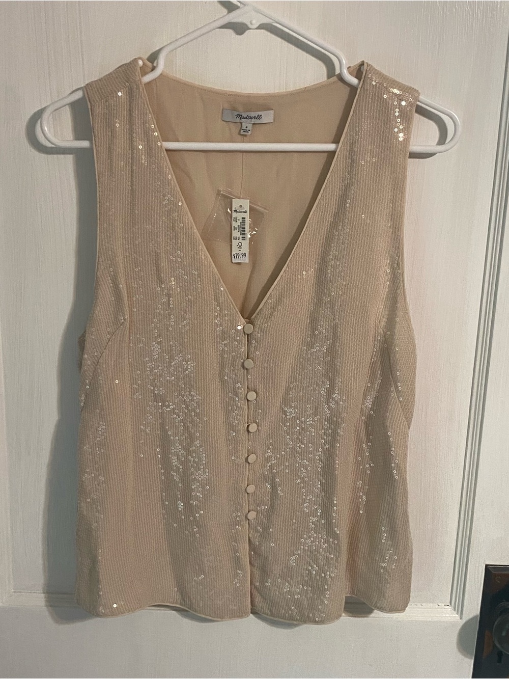 Madewell sequin vest top- NWT